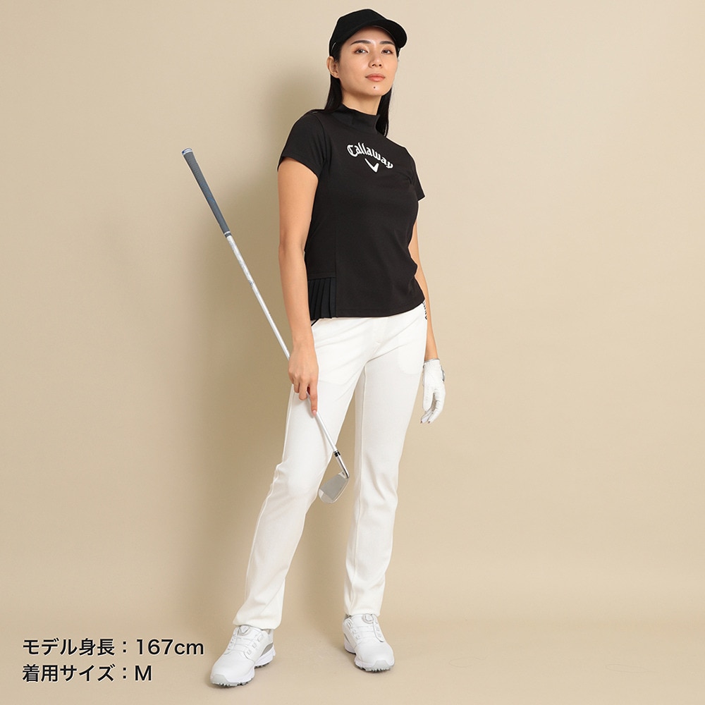 キャロウェイ（CALLAWAY）（レディース）ゴルフウェア 接触冷感 半袖モックネックシャツ C24134209-1010