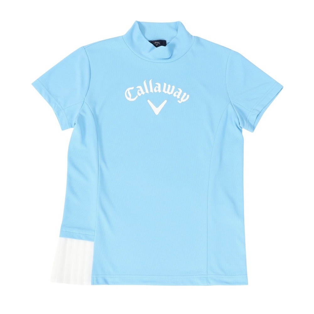 キャロウェイ（CALLAWAY）（レディース）ゴルフ 裏クール アイレットカノコ半袖モックネックシャツ C24134209-1110