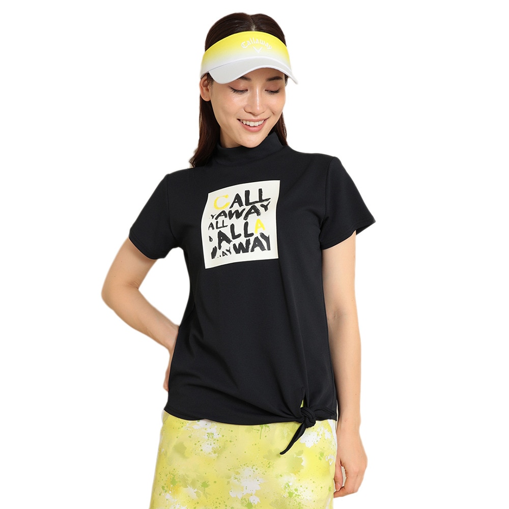 キャロウェイ（CALLAWAY）（レディース）ゴルフウェア 半袖モックネックシャツ C24134213-1010