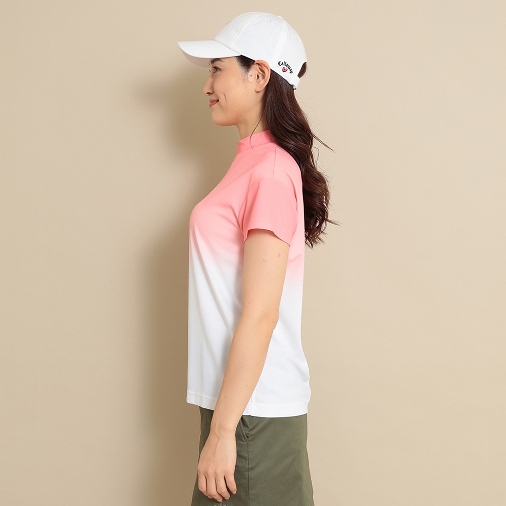 キャロウェイ（CALLAWAY）（レディース）ゴルフウェア 接触冷感 半袖モックネックシャツ C24134215-1092