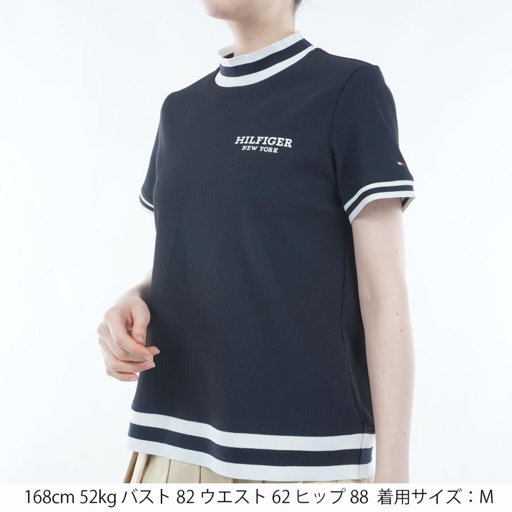 トミー ヒルフィガー ゴルフ（TOMMY HILFIGER GOLF）（レディース）ゴルフウェア ハイテンション 半袖モックシャツ THLA419-NVY