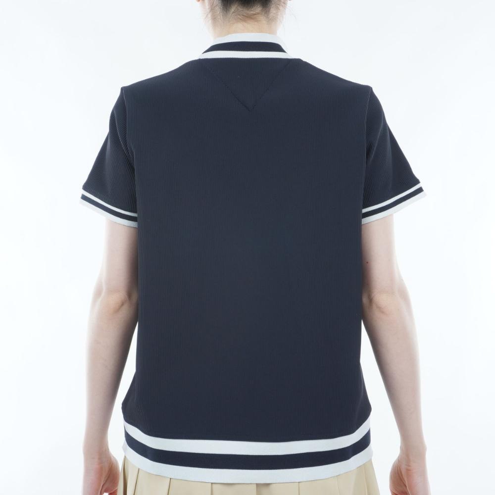 トミー ヒルフィガー ゴルフ（TOMMY HILFIGER GOLF）（レディース）ゴルフウェア ハイテンション 半袖モックシャツ THLA419-NVY