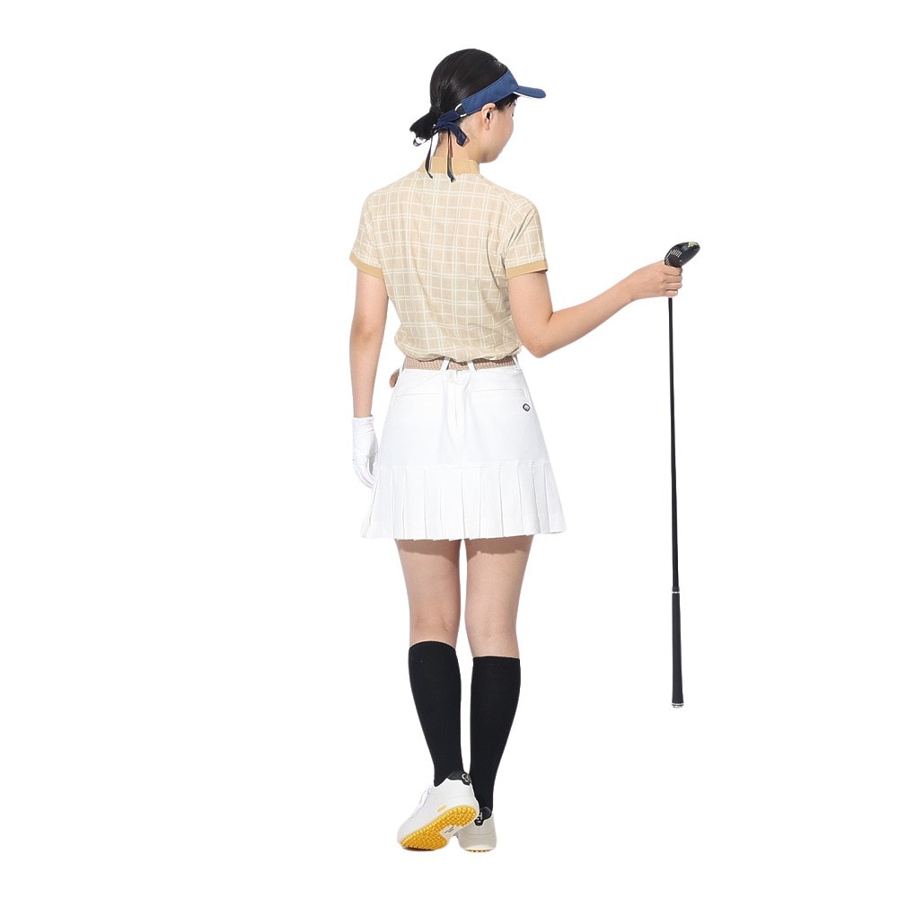 フィドラ（FIDRA）（レディース）ゴルフウェア 半袖 吸汗速乾 モックネックシャツ KAITEKIRYU FD5RUG16 BEG