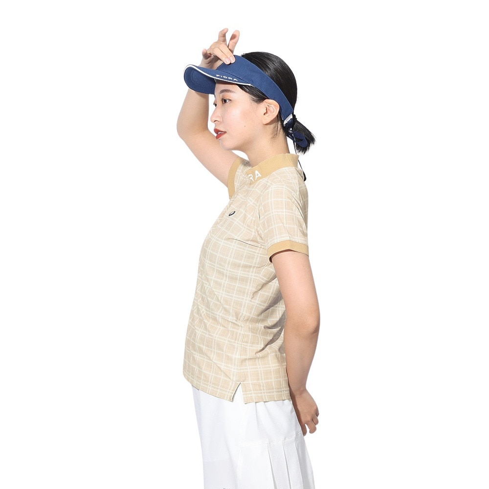 フィドラ（FIDRA）（レディース）ゴルフウェア 吸汗速乾 半袖モックネックシャツ KAITEKIRYU FD5RUG16 BEG