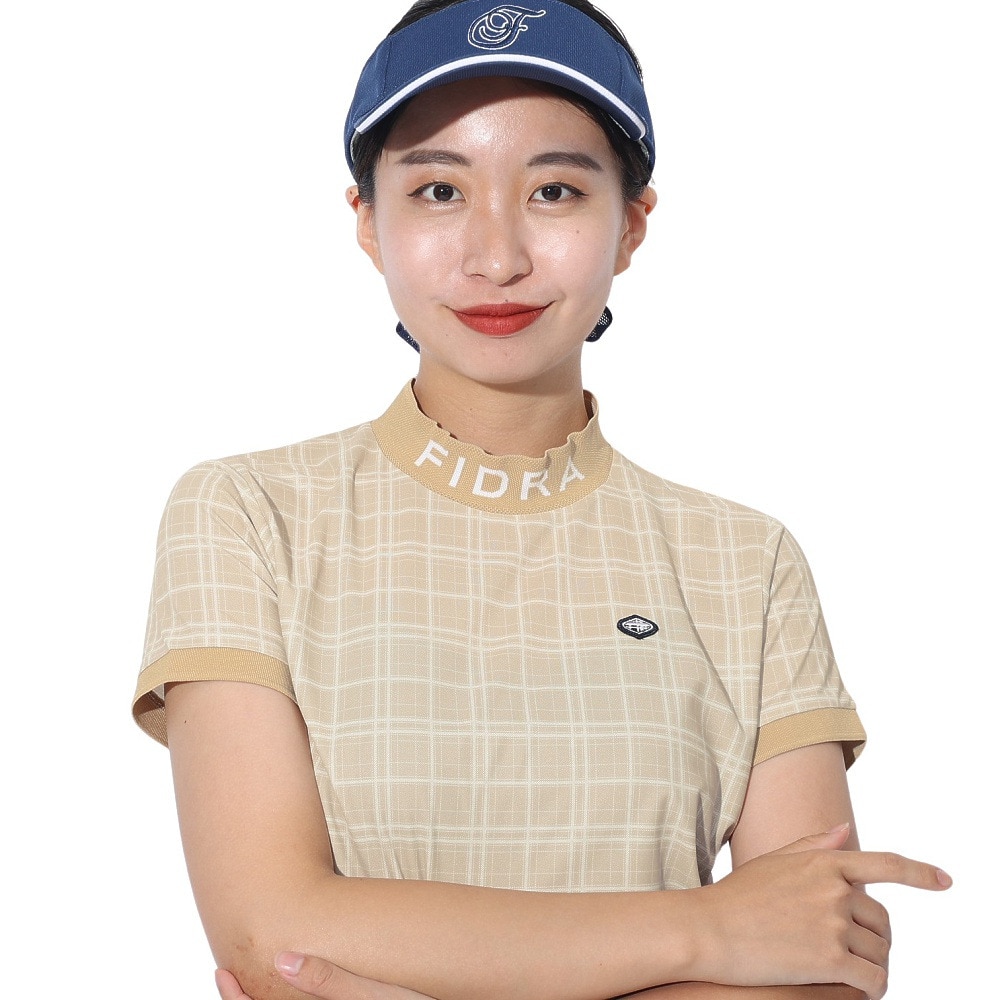 フィドラ（FIDRA）（レディース）ゴルフウェア 吸汗速乾 半袖モックネックシャツ KAITEKIRYU FD5RUG16 BEG
