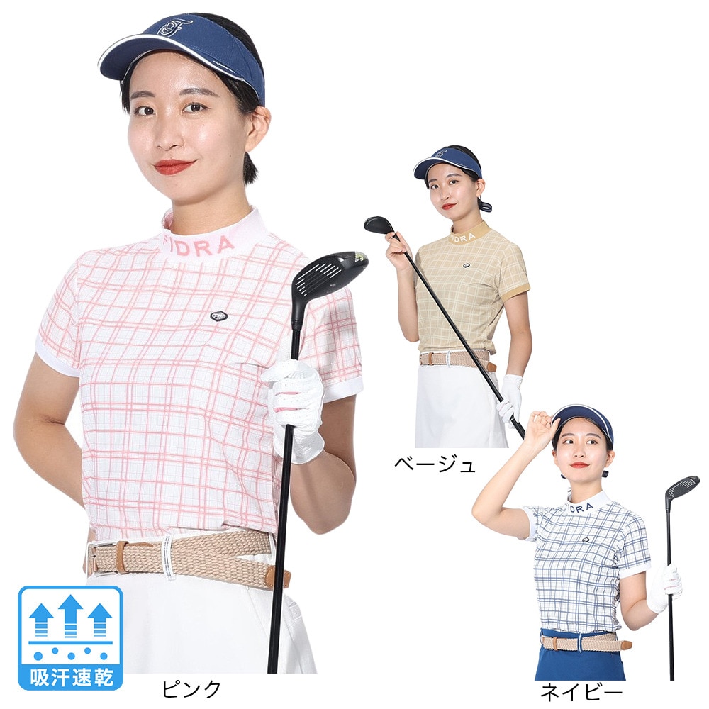 フィドラ（FIDRA）（レディース）ゴルフウェア 吸汗速乾 半袖モックネックシャツ KAITEKIRYU FD5RUG16 NVY