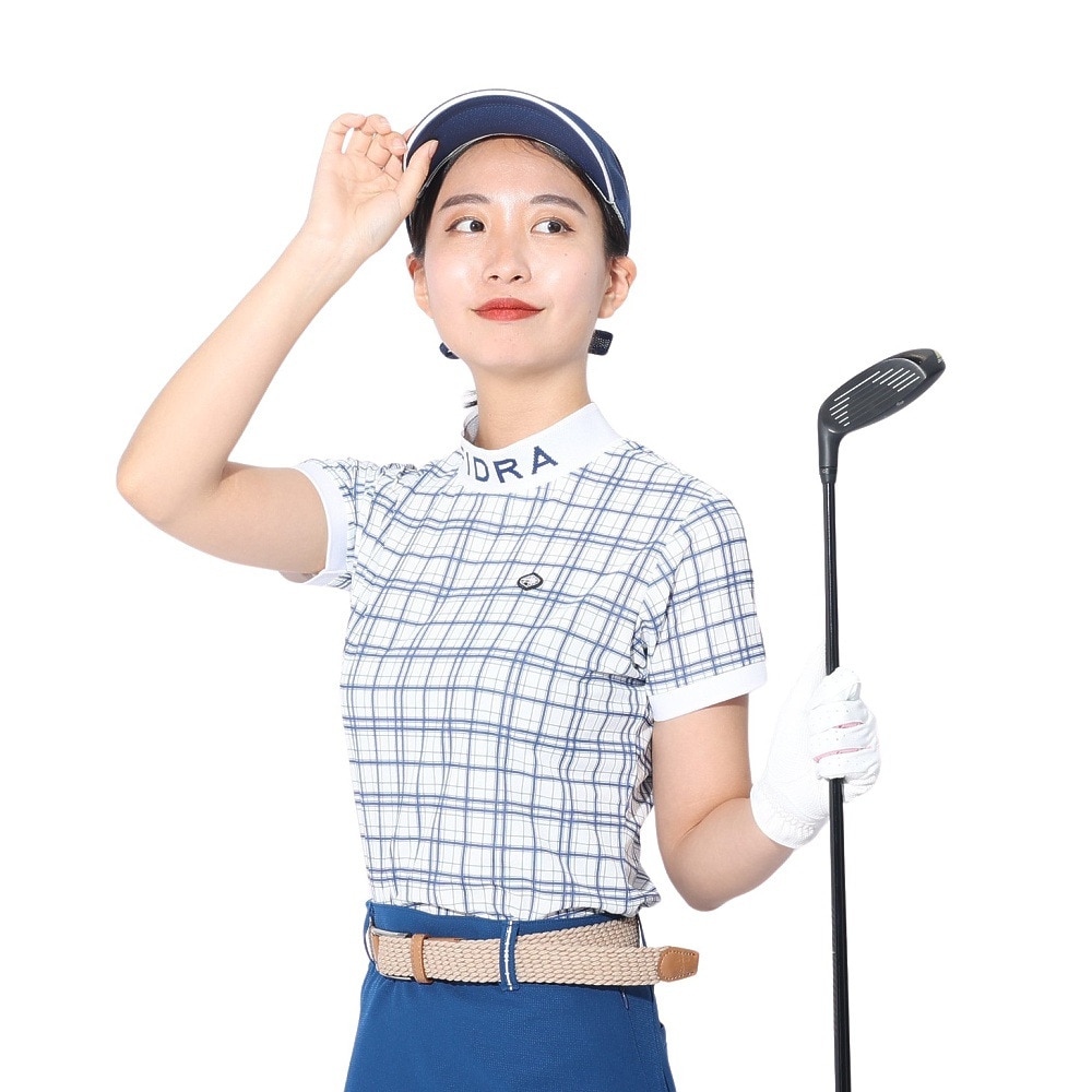 フィドラ（FIDRA）（レディース）ゴルフウェア 半袖 吸汗速乾 モックネックシャツ KAITEKIRYU FD5RUG16 NVY