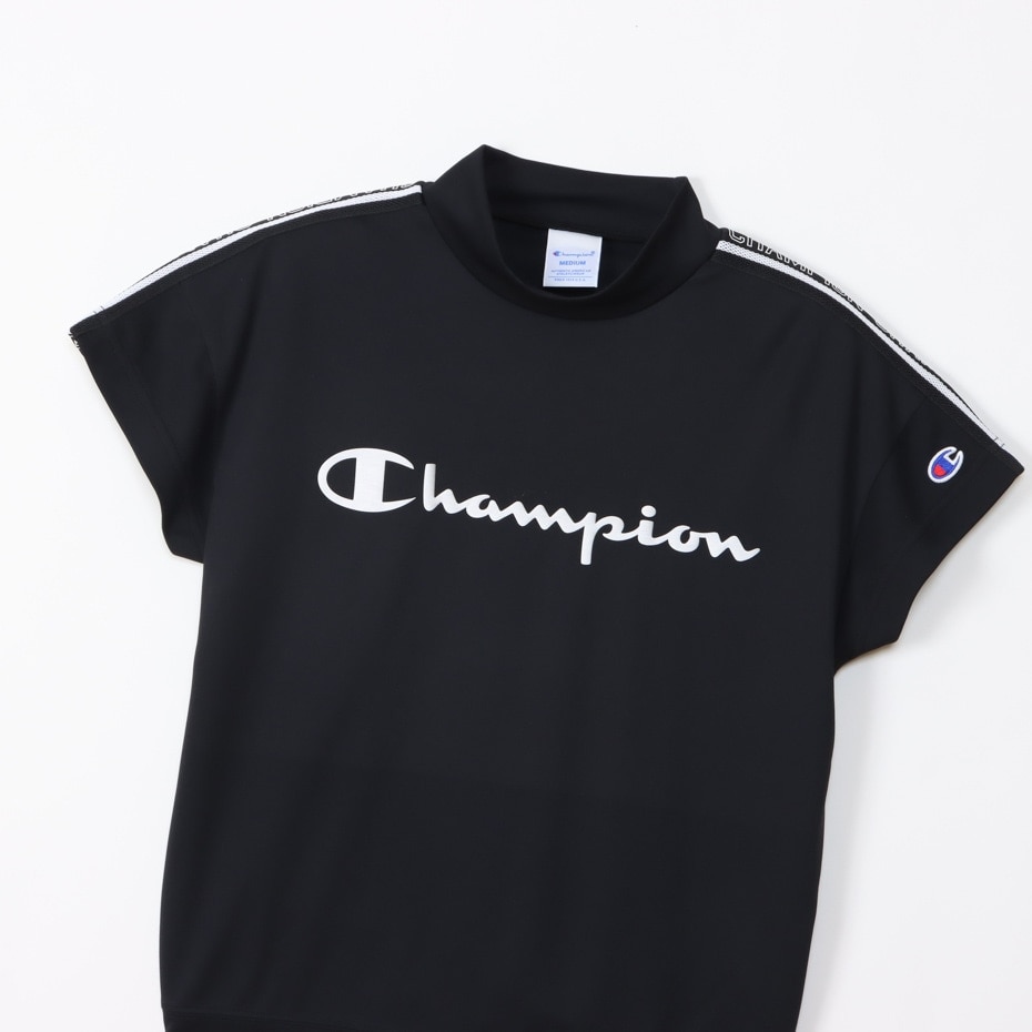 チャンピオン（CHAMPION）（レディース）ゴルフウェア 速乾 モックネック 半袖シャツ CW-ZG308 090