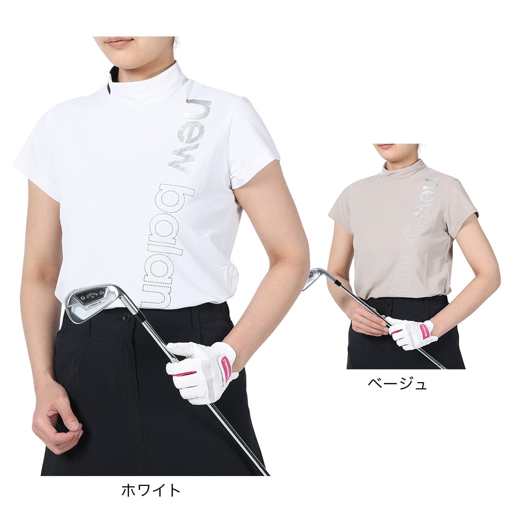 ニューバランス（new balance）（レディース）ゴルフウェア 半袖 モックネックプルオーバー 012-4166504-040