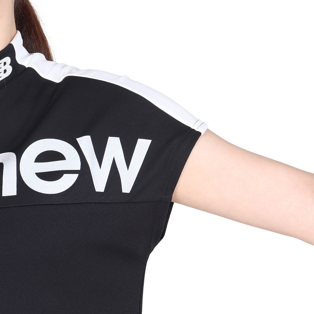 ニューバランス（new balance）（レディース）ゴルフウェア 半袖 フレンチスリーブ モックネックプルオーバー 012-4166505-010