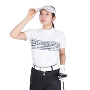 (レディース)ゴルフウェア 吸水速乾 ストレッチカノコインレー 半袖 モックネック 045-22741-005-24AW
