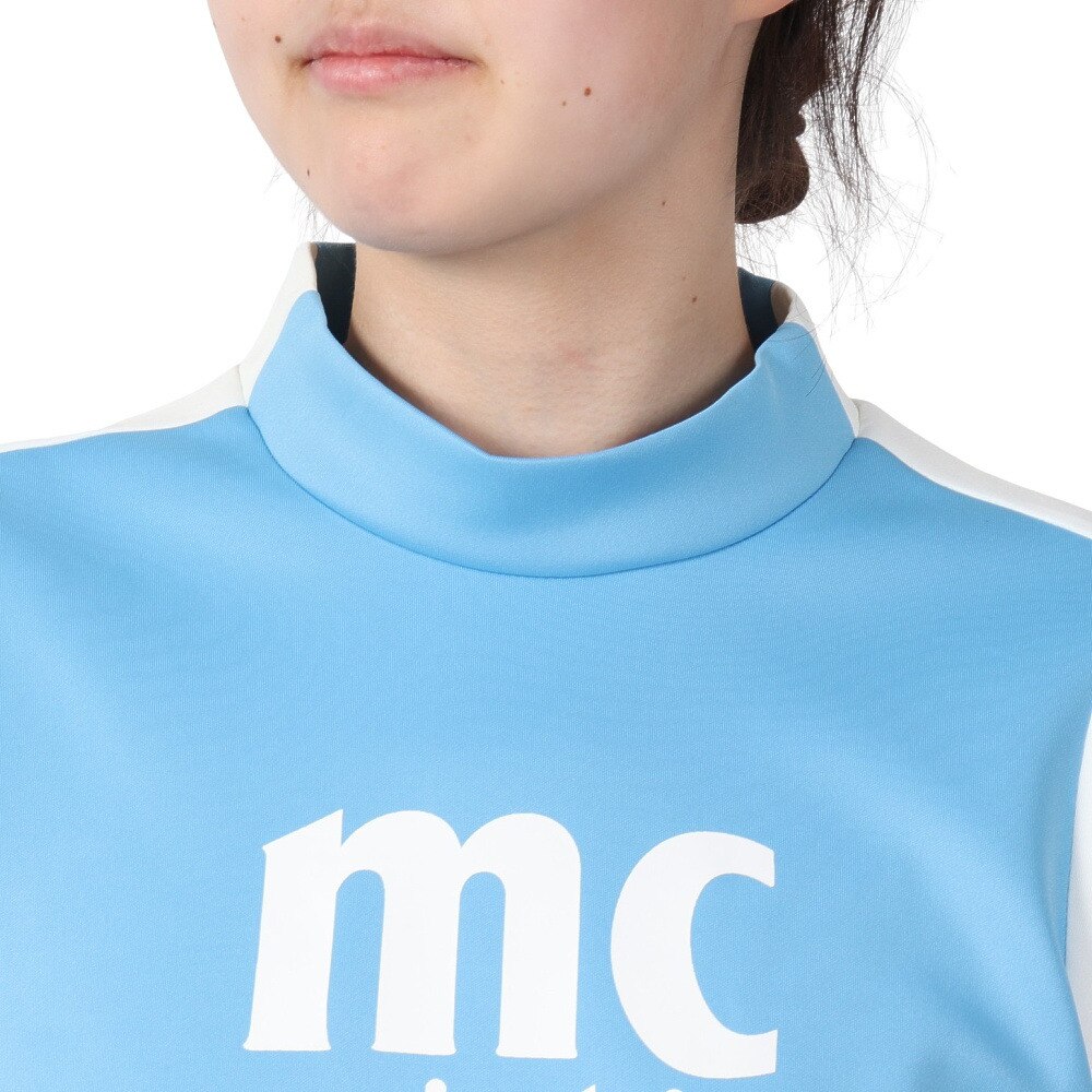 マリ・クレール スポール（marie claire sport）（レディース）ゴルフ 半袖 モックネック シャツ 713614 -BL