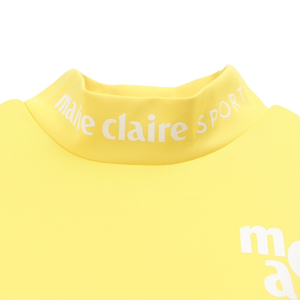 マリ・クレール スポール（marie claire sport）（レディース）ゴルフ 半袖 モックネック シャツ 713618 YL