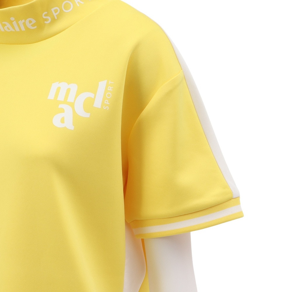 マリ・クレール スポール（marie claire sport）（レディース）ゴルフ 半袖 モックネック シャツ 713618 YL