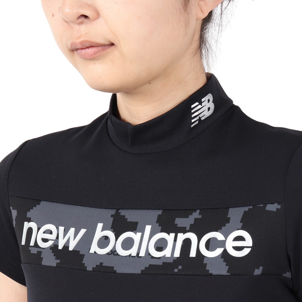 ニューバランス（new balance）（レディース）ゴルフ 半袖 モックネック プルオーバー 012-4266501-010