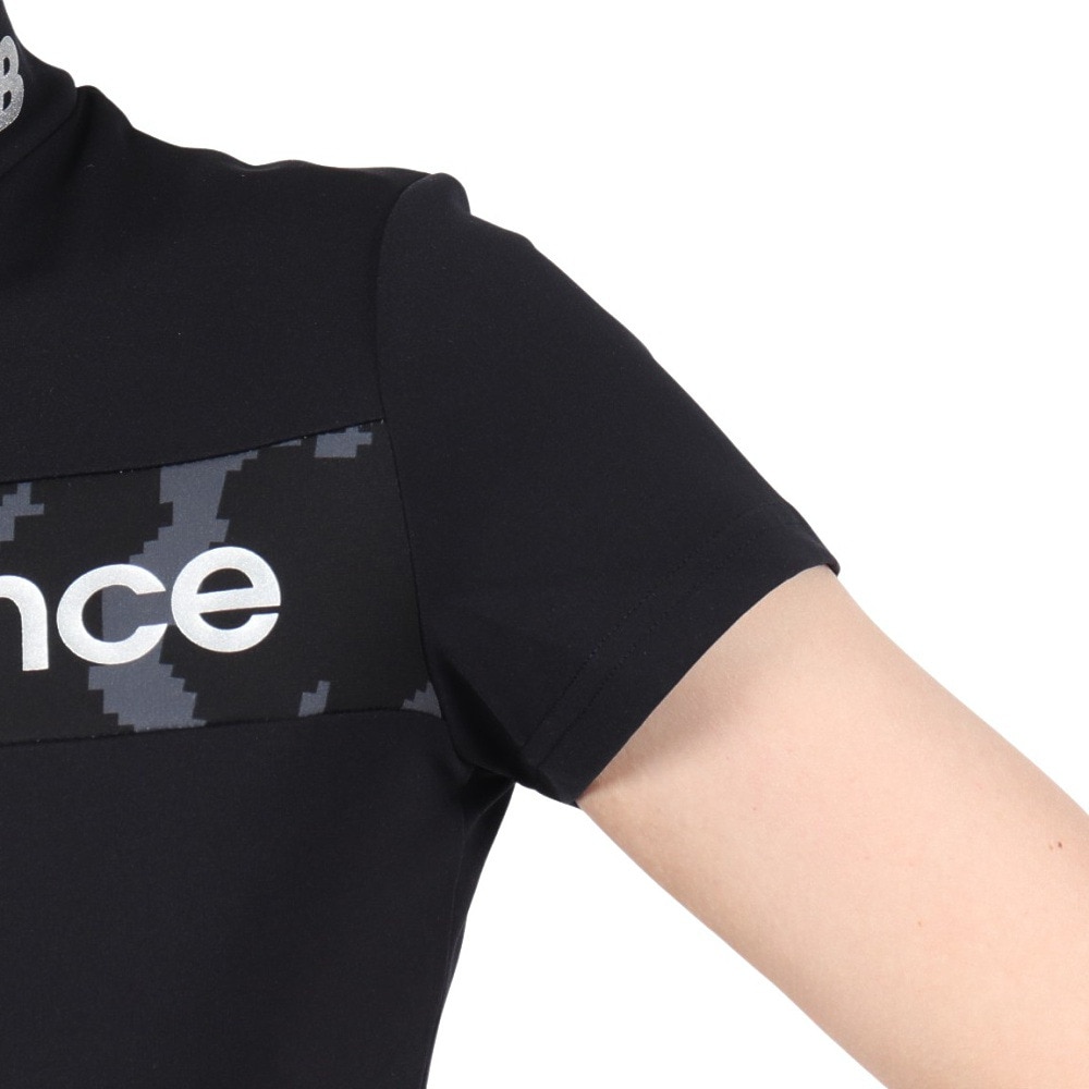 ニューバランス（new balance）（レディース）ゴルフ 半袖 モックネック プルオーバー 012-4266501-010
