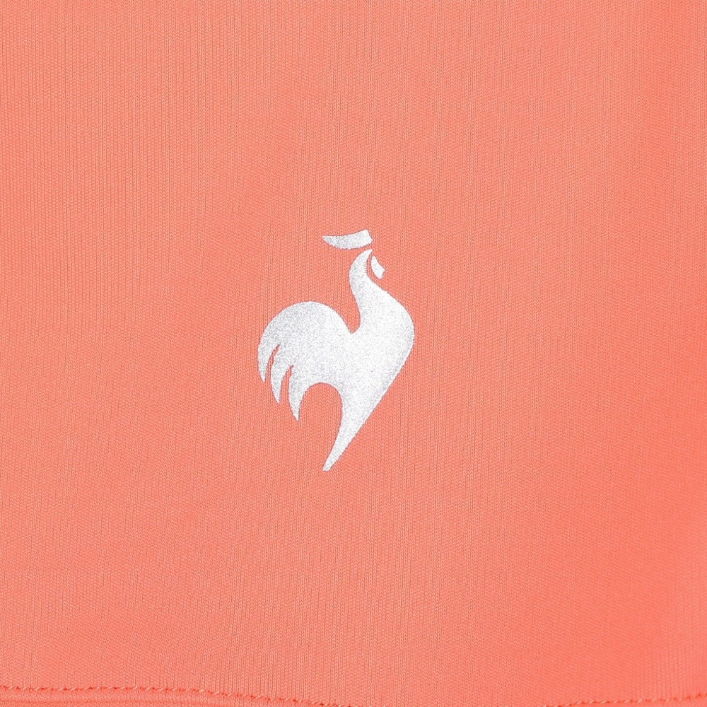ルコックスポルティフ（lecoqsportif）（レディース）ゴルフウェア 半袖 吸水速乾 ワイドフィット モックネック袖ラインシャツ QGWXJA01 OR00