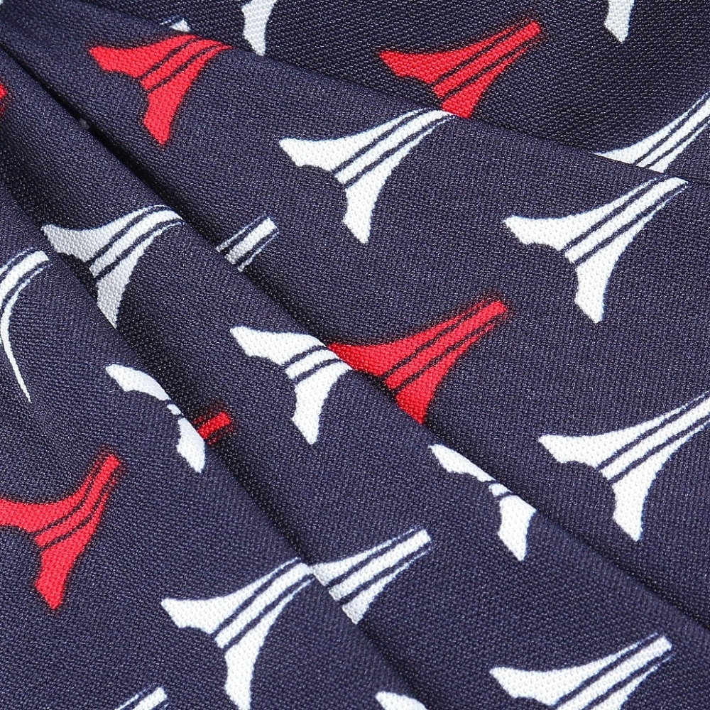 ルコックスポルティフ（lecoqsportif）（レディース）ゴルフウェア 半袖 ストレッチフォーサー エッフェル柄モックネックシャツ QGWXJA05 NV00