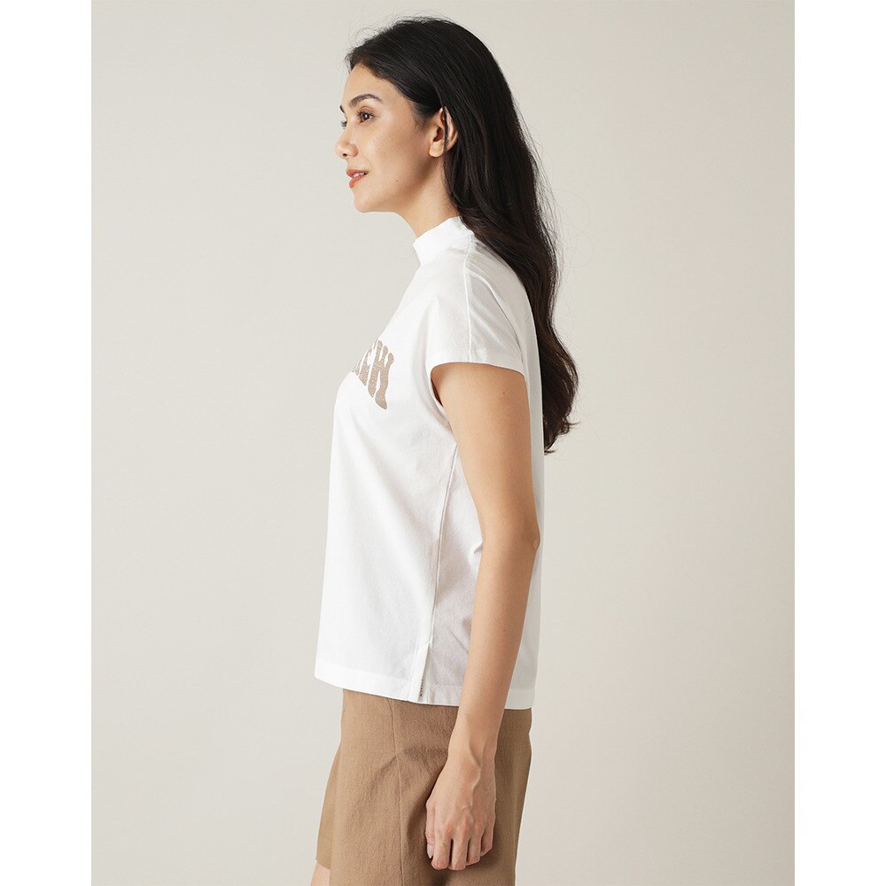 トラヴィスマシュー（Travis Mathew）（レディース）ゴルフウェア 半袖 Wave Logo モックネックシャツ 7AL520-1WHT