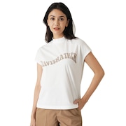 (レディース)ゴルフウェア 半袖 Wave Logo モックネックシャツ 7AL520-1WHT