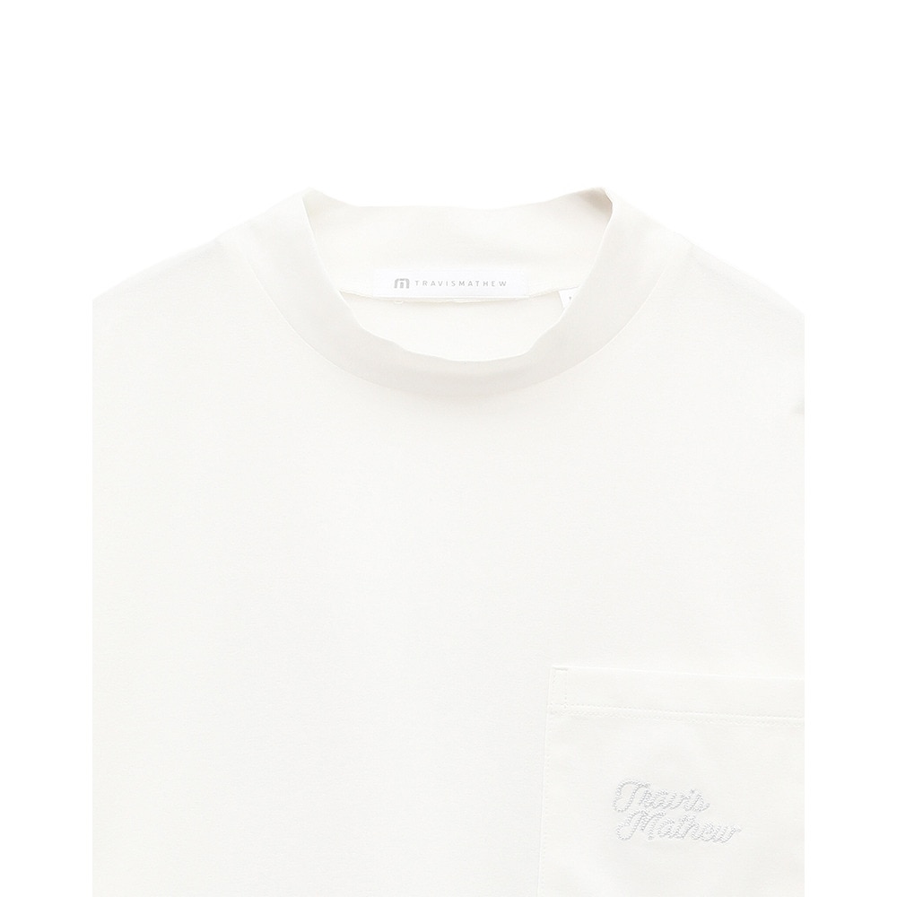 トラヴィスマシュー（Travis Mathew）（レディース）ゴルフウェア 半袖 Retro Relax モックネックシャツ 7AL522-1WHT