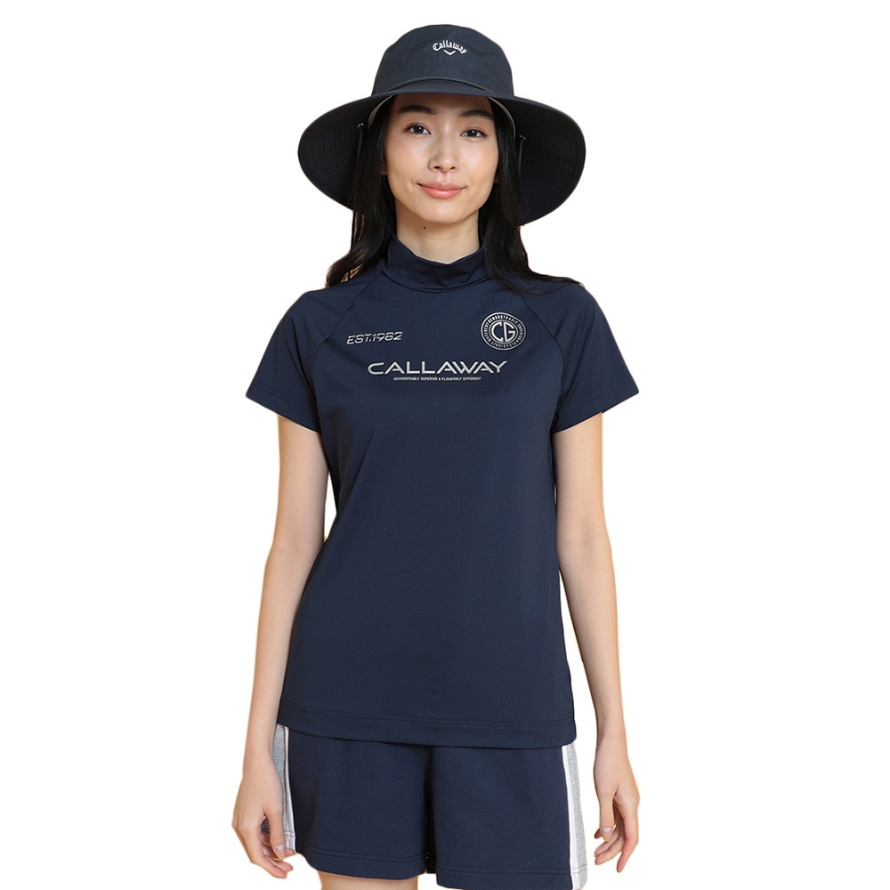 キャロウェイ（CALLAWAY）（レディース）ゴルフウェア 半袖モックネックシャツ C25134202-1120