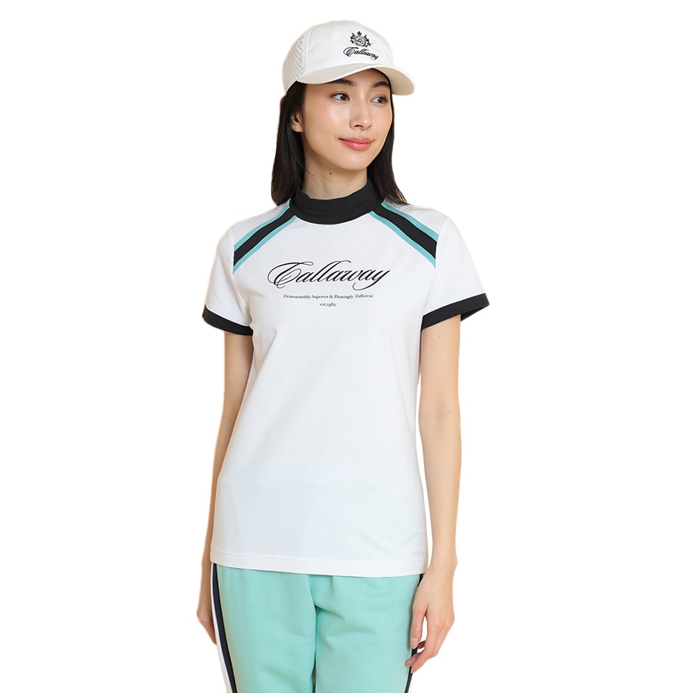 キャロウェイ（CALLAWAY）（レディース）ゴルフウェア 半袖モックネックシャツ C25134203-1030