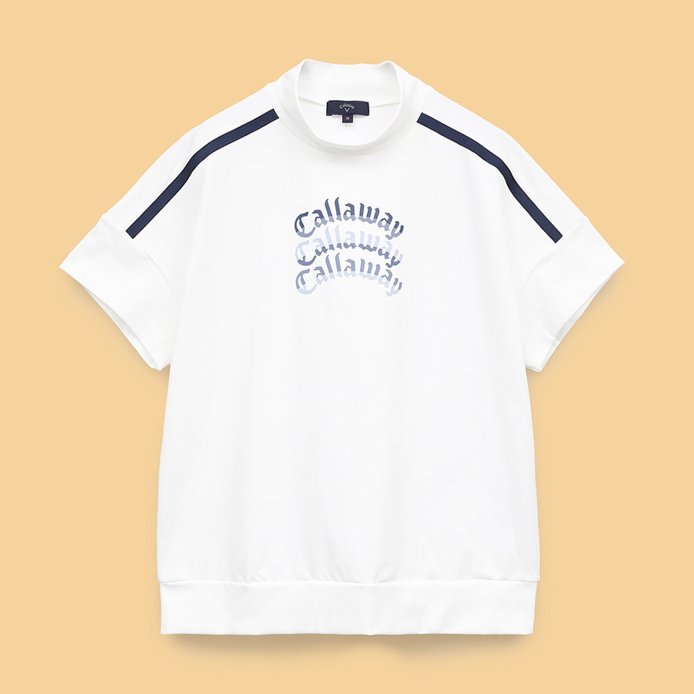 キャロウェイ（CALLAWAY）（レディース）ゴルフウェア 接触冷感 -3℃裏クール 半袖 モックネックシャツ C25134213-1030