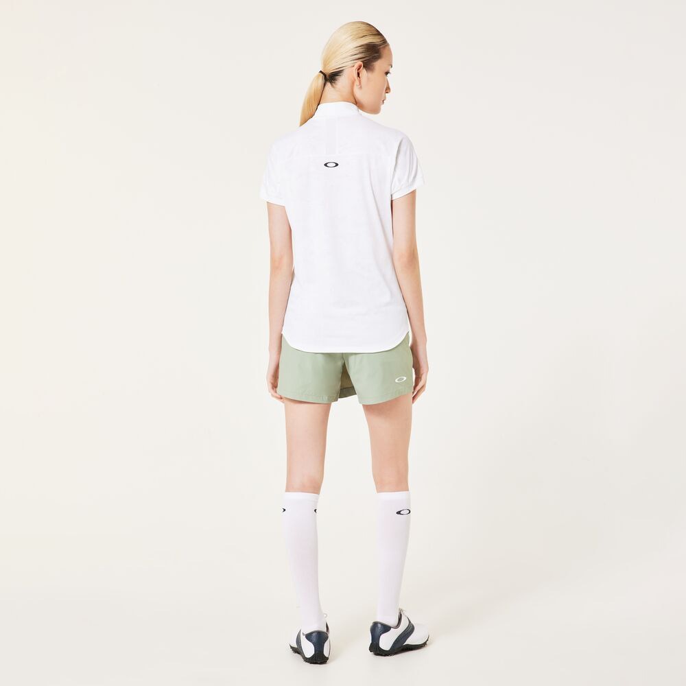 オークリー（OAKLEY）（レディース）ゴルフウェア 接触冷感 ELEVATE LOGO モックネックシャツ FOA500846-100