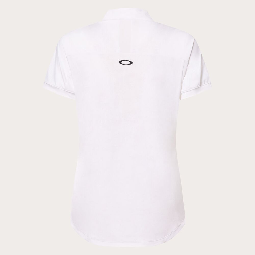 オークリー（OAKLEY）（レディース）ゴルフウェア 接触冷感 ELEVATE LOGO モックネックシャツ FOA500846-100