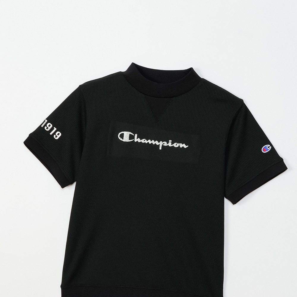 チャンピオン（CHAMPION）（レディース）ゴルフウェア 速乾 遮熱 半袖 モックネックシャツ CW-BG301 090