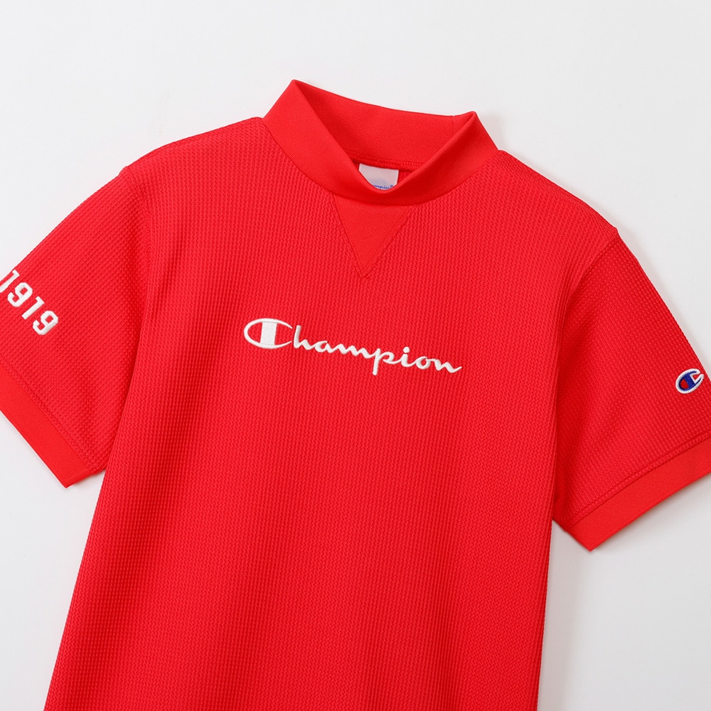 チャンピオン（CHAMPION）（レディース）ゴルフウェア 速乾 遮熱 半袖 モックネックシャツ CW-BG301 930