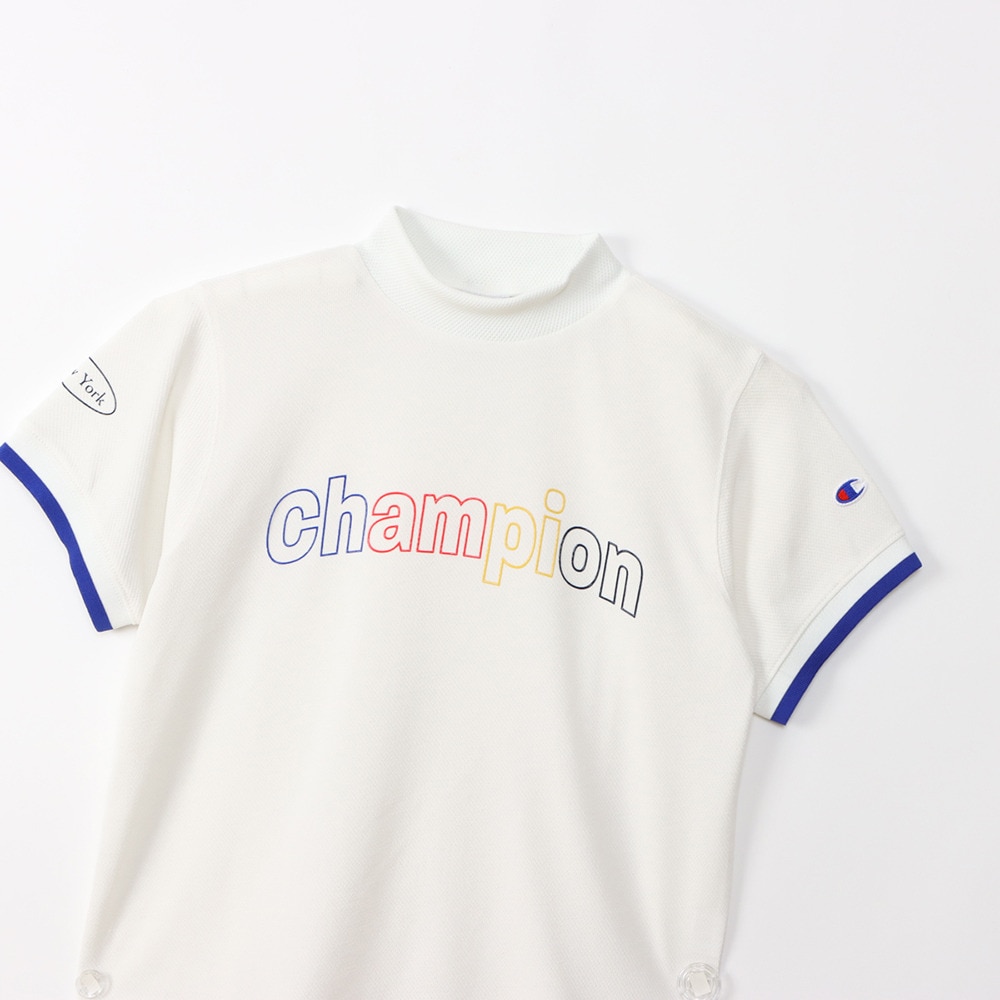 チャンピオン（CHAMPION）（レディース）ゴルフウェア 速乾 半袖 モックネックシャツ CW-BG304 020
