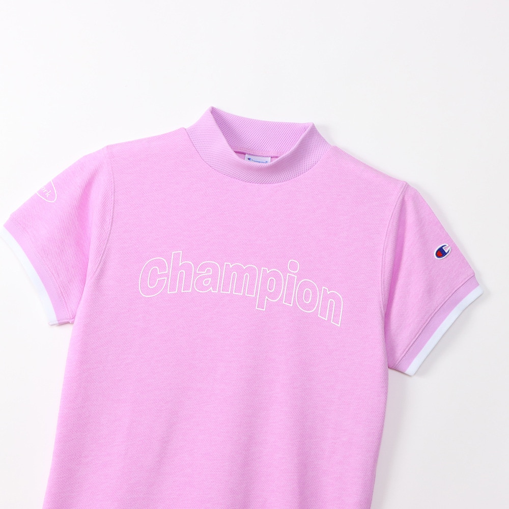 チャンピオン（CHAMPION）（レディース）ゴルフウェア 速乾 半袖 モックネックシャツ CW-BG304 110