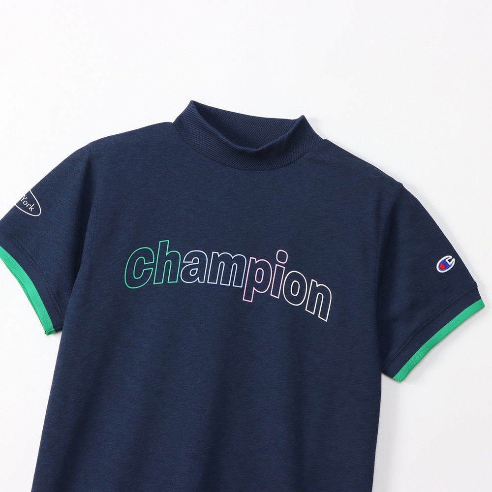 チャンピオン（CHAMPION）（レディース）ゴルフウェア 速乾 半袖 モックネックシャツ CW-BG304 370