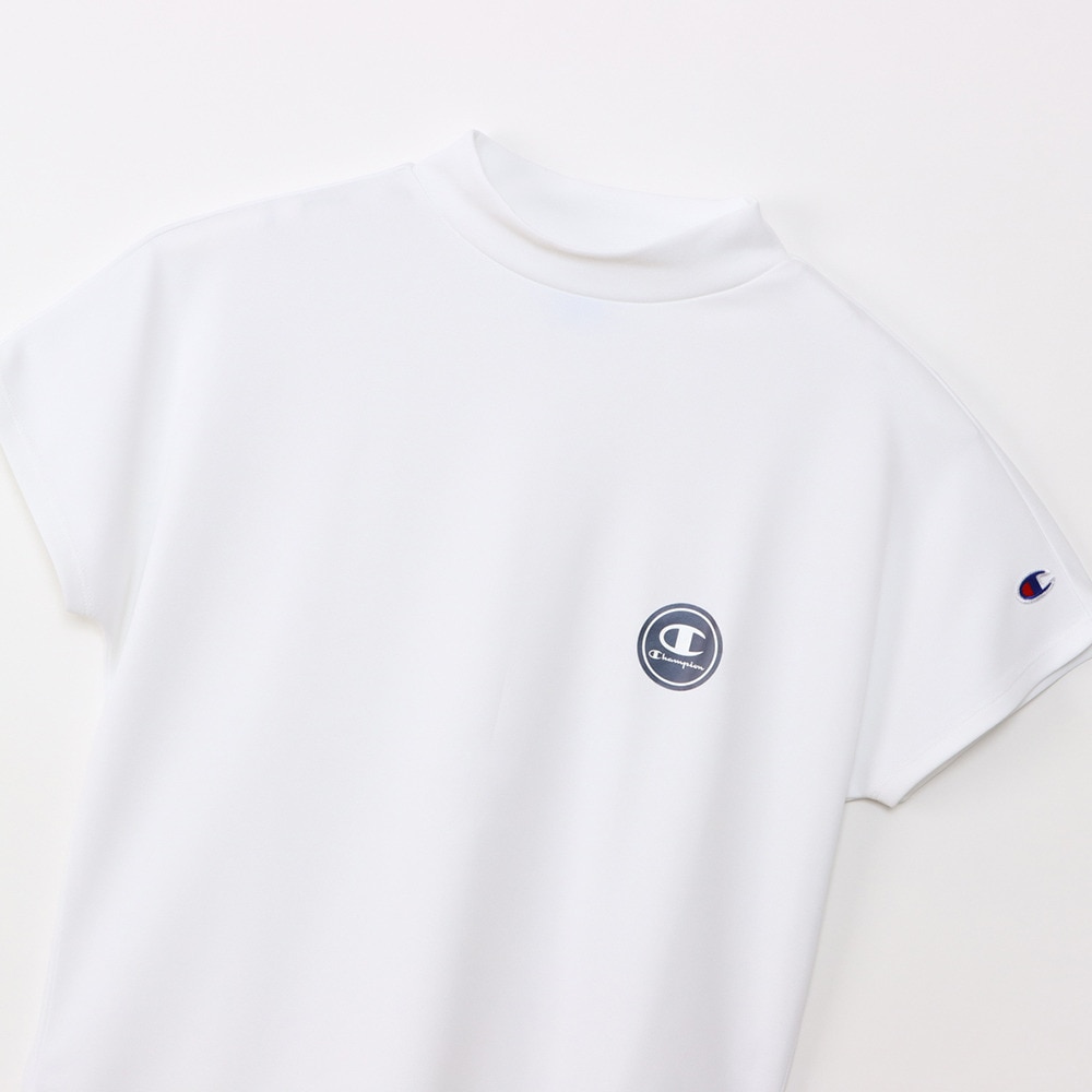 チャンピオン（CHAMPION）（レディース）ゴルフウェア 吸汗速乾 遮熱 半袖 モックネックシャツ CW-BG309 010