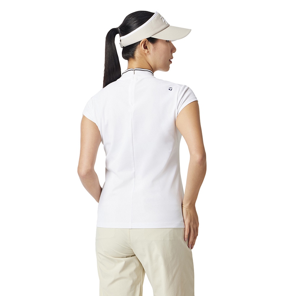 テーラーメイド（TAYLORMADE）（レディース）モックネック ゴルフ 半袖 ベーシックキャップスリーブモック M13342-UN672