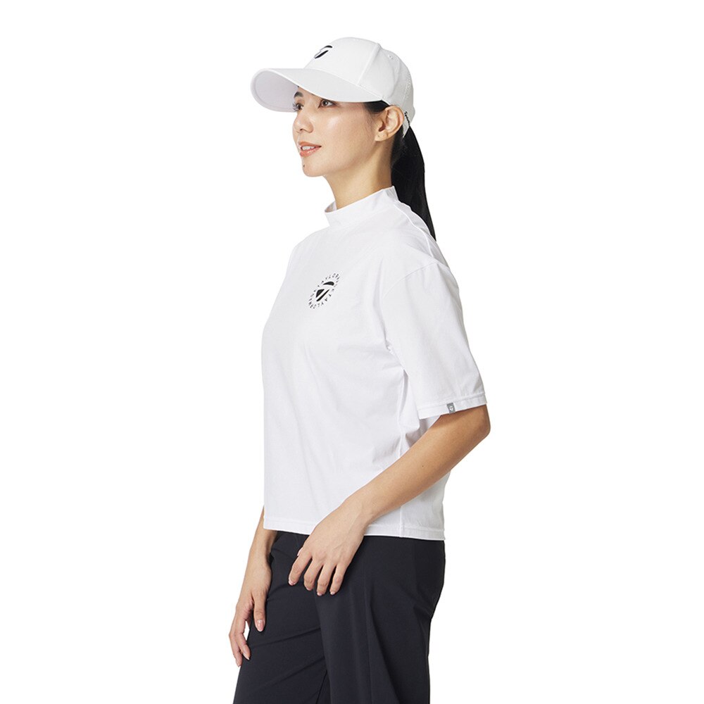 テーラーメイド（TAYLORMADE）（レディース）ゴルフウェア 吸汗速乾 半袖 サークルロゴショートスリーブモックシャツ M13394-UN687