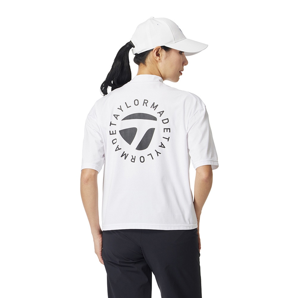 テーラーメイド（TAYLORMADE）（レディース）ゴルフウェア 吸汗速乾 半袖 サークルロゴショートスリーブモックシャツ M13394-UN687