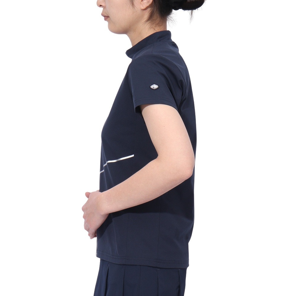 フィドラ（FIDRA）（レディース）ゴルフウェア 消臭 半袖モックネックシャツ FD5PUG11 NVY