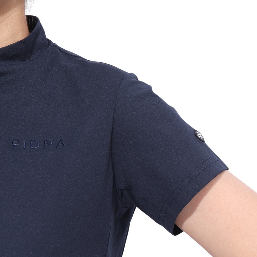 フィドラ（FIDRA）（レディース）ゴルフウェア 消臭 半袖モックネックシャツ FD5PUG11 NVY