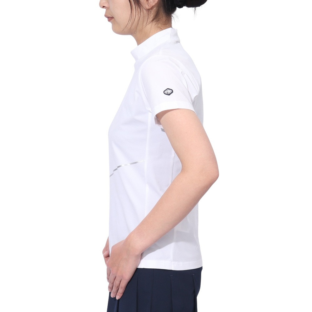 フィドラ（FIDRA）（レディース）ゴルフウェア 消臭 半袖モックネックシャツ FD5PUG11 WHT