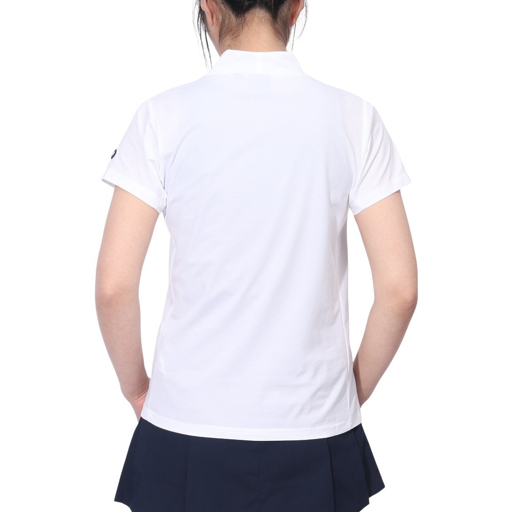 フィドラ（FIDRA）（レディース）ゴルフウェア 消臭 半袖モックネックシャツ FD5PUG11 WHT