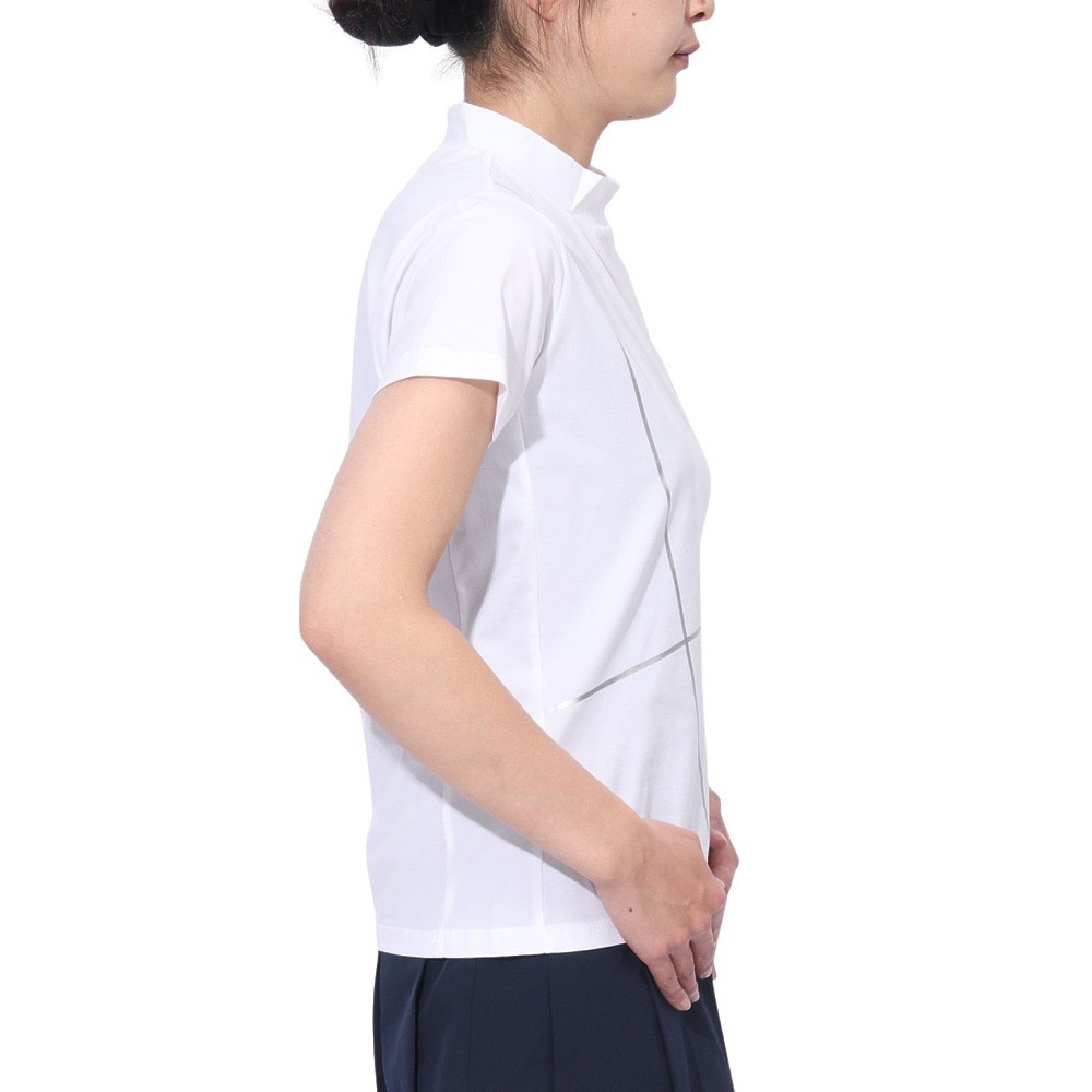 フィドラ（FIDRA）（レディース）ゴルフウェア 消臭 半袖モックネックシャツ FD5PUG11 WHT