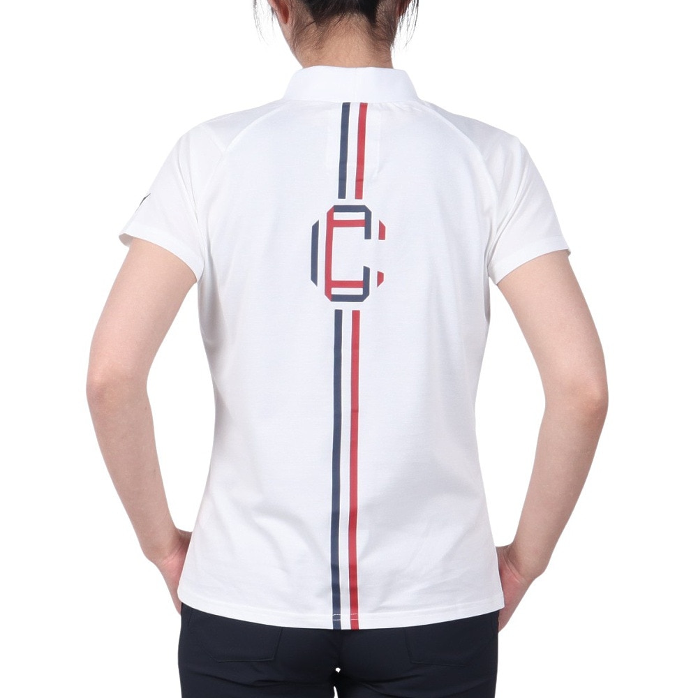 クランク（CLUNK）（レディース）ゴルフウェア 吸汗速乾 消臭 半袖 C モックネックシャツ CL5PUG53 WHT