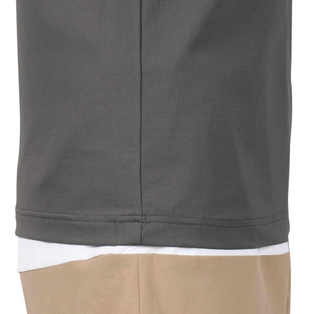 ブラッククローバー（Black Clover）（レディース）ゴルフウェア 吸水速乾 半袖 ビッグロゴ ハイネックTシャツ BA5RUG08 GRY