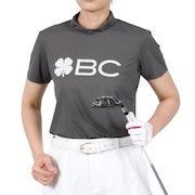 (レディース)モックネック ゴルフ 半袖 ビッグロゴ ハイネックTシャツ BA5RUG08