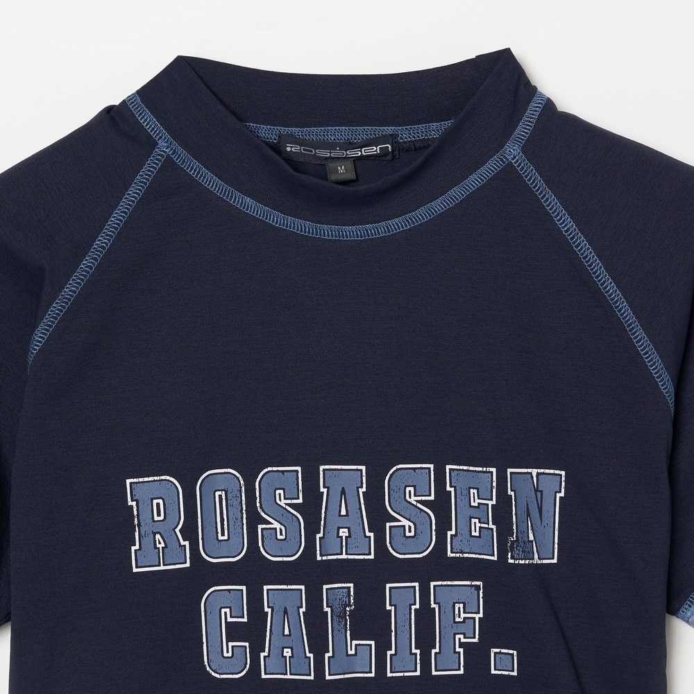 ROSASEN（レディース）ゴルフウェア 吸水速乾 ソロナ天竺 半袖モックネックシャツ 045-23241-25SS-098