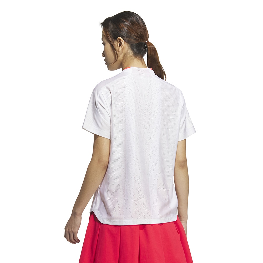アディダス（adidas）（レディース）ゴルフ アディゼロ メッシュ モックネック 半袖シャツ KUK65-JE8321W