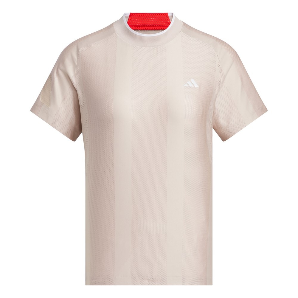 アディダス（adidas）（レディース）ゴルフウェア 吸湿 アディゼロ メッシュ 半袖 モックネックシャツ KUK65-JG1346PNK